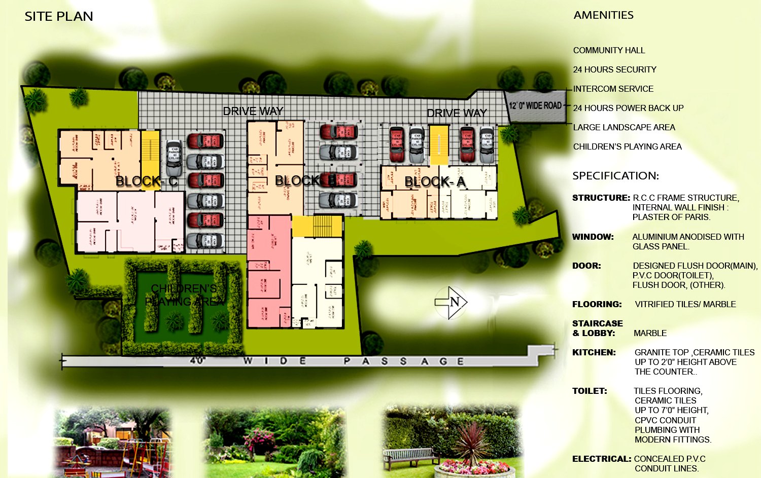 Site Plan of Bishnu Garden Projects of Pabitra Group of Companies